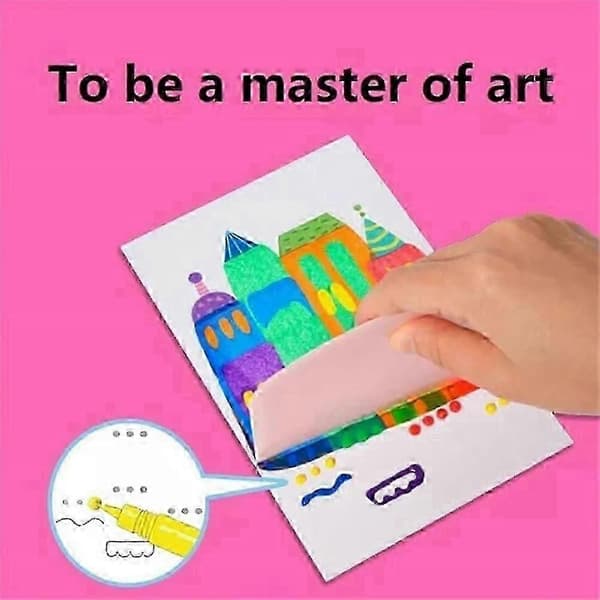 Squeegee Art Malersett for Barn, DIY Jule Regnbue Skrape Maleri Dot Maleri
