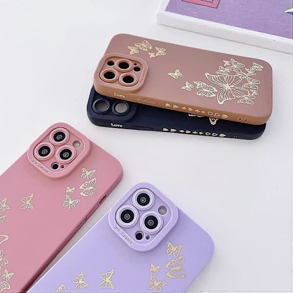 Compatible with iPhone 14 Pro Max Case, Butterfly 6.7in Pink