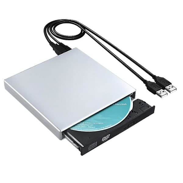 Ekstern USB CD-RW-brenner DVD/CD-leser Spiller Optisk enhet for bærbar PC