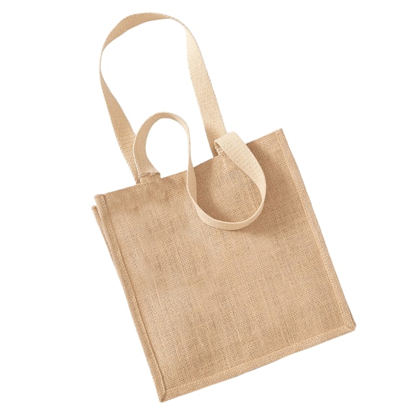 Jute kompakt tygpåse - 10 liter (pakke med 2) En Natural One Size