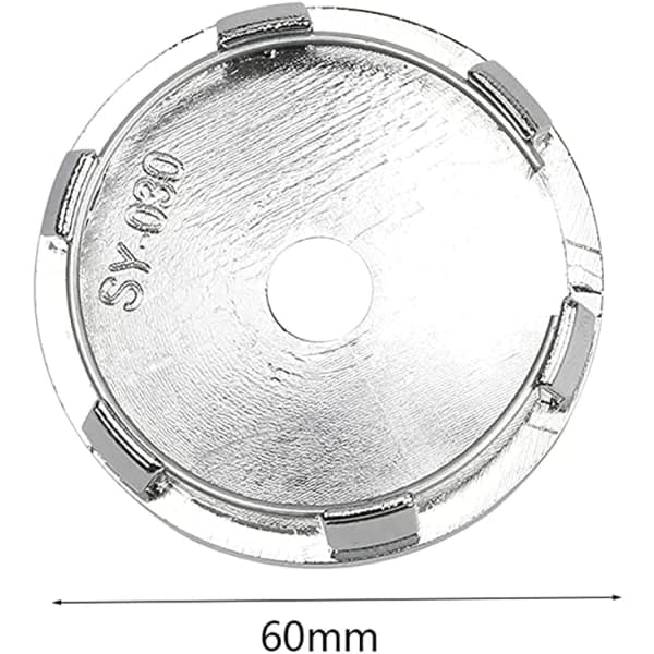 Sæt med 4 stk. navkapsler til aluminiumsfælg 8200043899 Renault 60 mm - Emblem