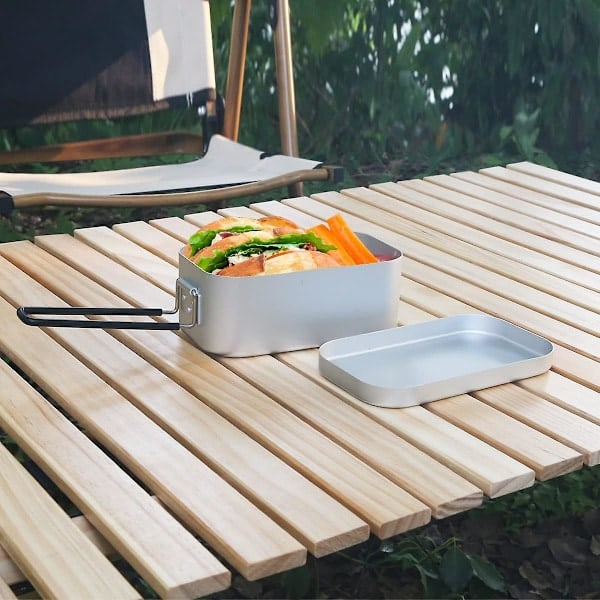 Piknik- og campingsett for utendørs bruk, matboks Bento-sett for fotturer, matboks med håndtak