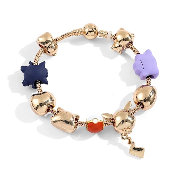 Japan Anime Armbånd Kawaii Pikachu Gengar Squirtle Bulbasaur Anheng Diy Armring Perler Charms Armbånd for Kvinner