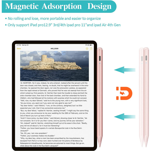 Granarbol Stylus Pen til iPad Pen, Genopladelig Aktiv Stylus