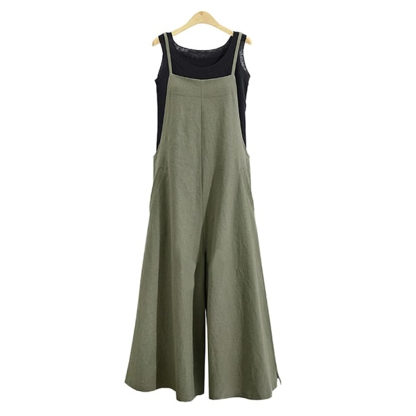 sele jumpsuit ren färg vida byxor green M