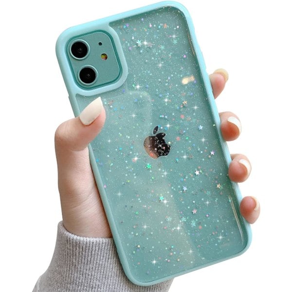 Kompatibelt med iPhone 16 Skal, Transparent Glittrande Bling Stjärnglitter Design för Kvinnor och Flickor, Mjukt TPU Stötsäkert Repskyddande Skyddsfodral