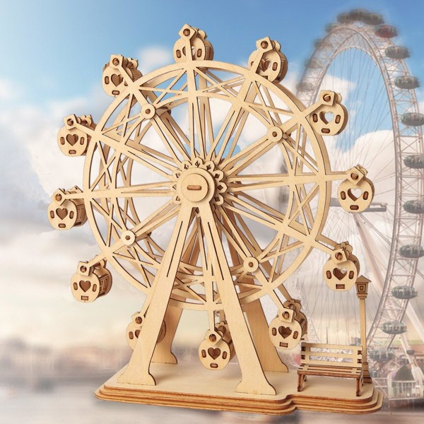 3D-puiset palapelirakennuslelut – tee-se-itse malliaskartelusarja – Tg401 maailmanpyörä Tg401 Ferris Wheel