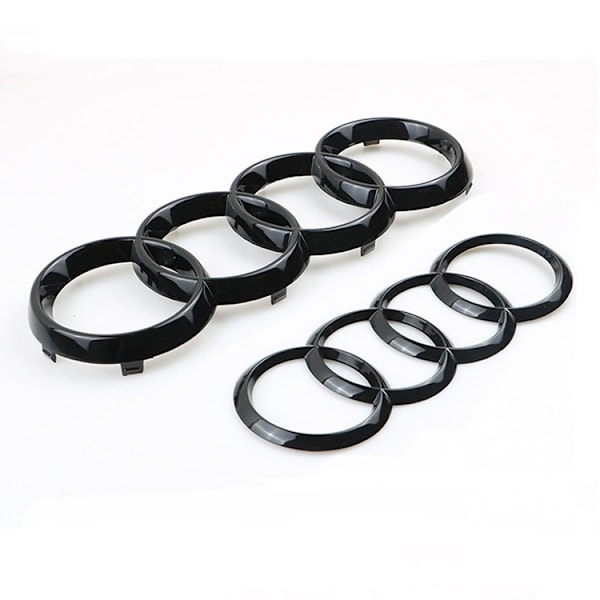 Audi blank sort logo ring foran og bag 273MM 192MM A1 A3 A4 A5
