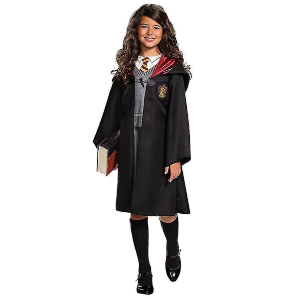 3-14 år Børn Teenagere Drenge Piger Harry Potter Hermione Granger Gryffindor Cosplay Uniform Kostumer Outfits Sæt Gaver 5-7 Years Girl