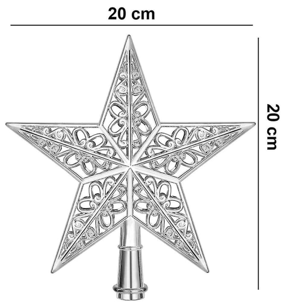 Joulukuusi Star Topper kimalteleva kodin sisustus Gold 20cm