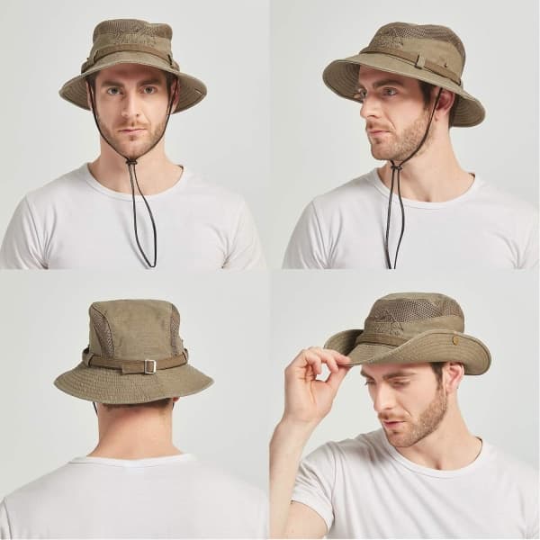 Solhatt för Män Kvinnor Sommar UV-Skydd Utomhus Bucket Hat Safari