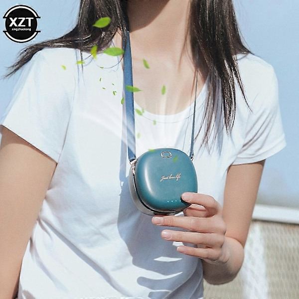 2023 Uusi Mini Kannettava Vyötärölle ja Niskaan Ripustettava Tuuletin Hands Free USB 3 Nopeutta Säädettävä Ilmanjäähdytin Drop Shipping Kesä Ulkokäyttöön VALKOINEN