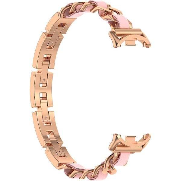 Kompatibel med Xiaomi Mi Smart Band 8 Armbånd Metal Justerbart Vævet Armbånd Smartwatch Armbånd Tilbehør til Kvinder Mænd Erstatningsrem