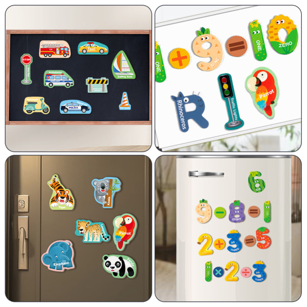 Magnetisk puslespil til børn Baby kognitivt brætspil Sjovt puslespil Legetøj til 0-3 år gammel baby Store bogstaver