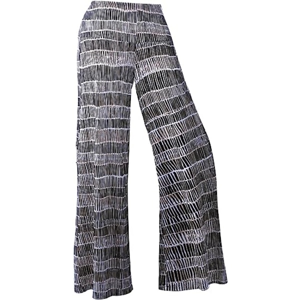Elastiska byxor vid ben för kvinnor (Black Grey Stripe)