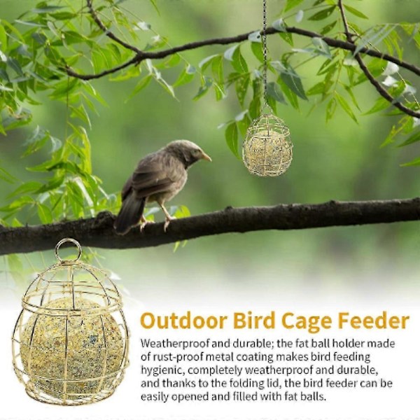 Pieces Wild Bird Feeders, ulkolintujen ruokintalaitteet, pallomainen riippuva lintujen ruokintalaite, metalliset riippuvat lintujen ruokintalaitteet, lintujen ruokintalaite