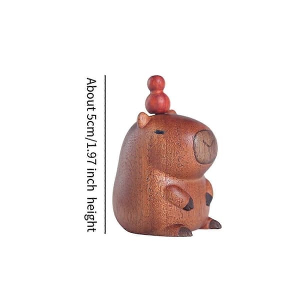 Capybara Trefigur Gave Skrivebordsornament for Auto Innflyttings Skrivebordsstatue