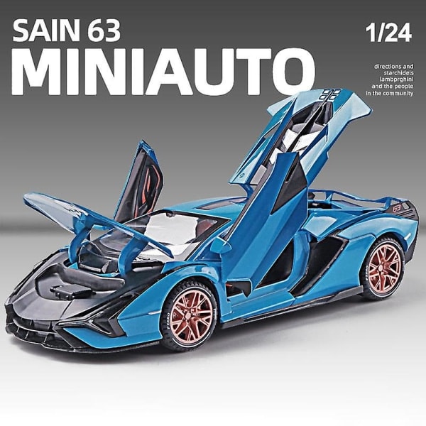 Ny 1:24 Lambos Sian Fkp37 Auto Urheiluauto Malli Diecast Ääni Su
