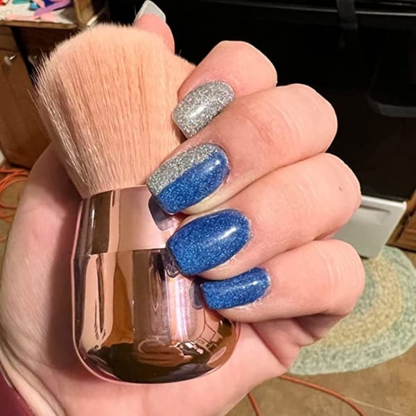 Kynsilakkasivellin, Nail Art -pölyharja, Nail Art -puhdistusharja, Pehmeä Kabuki-puhdistusaine, Kynsipölyharja - Pinkki