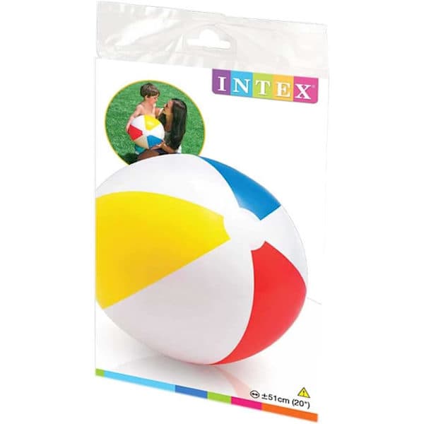 2 skinnende panelbolde - oppustelig vandbold/strandbold - diameter 51 cm