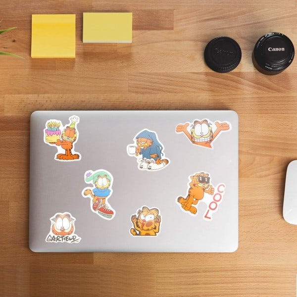 50 kpl söpöjä Garfield-tarroja, sarjakuva-anime-tarroja lapsille vesipulloihin, kannettaviin tietokoneisiin, leikekirjoihin, Garfield-syntymäpäiväjuhliin...
