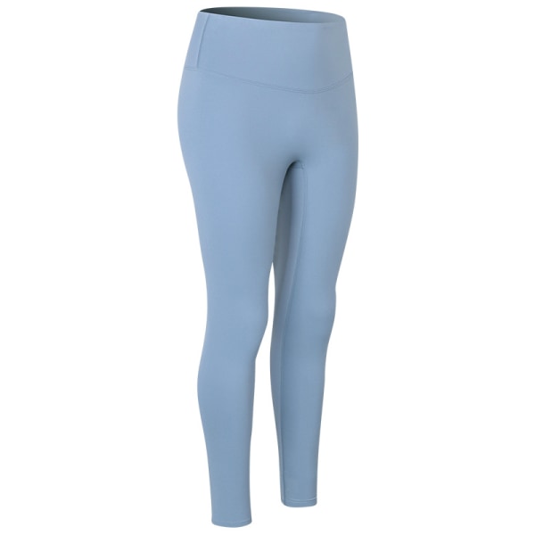 Gym Leggings med høy midje for kvinner Fitness Sport Løp Yoga Byxor Aqua Blue XL