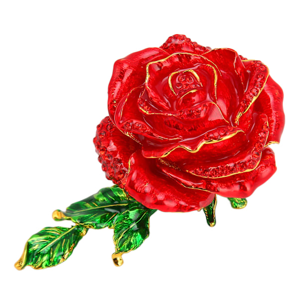 Exquisite Rose-Shaped Trinket Box: Elegant Jewelry Storage for Rings and Desktop Decoration