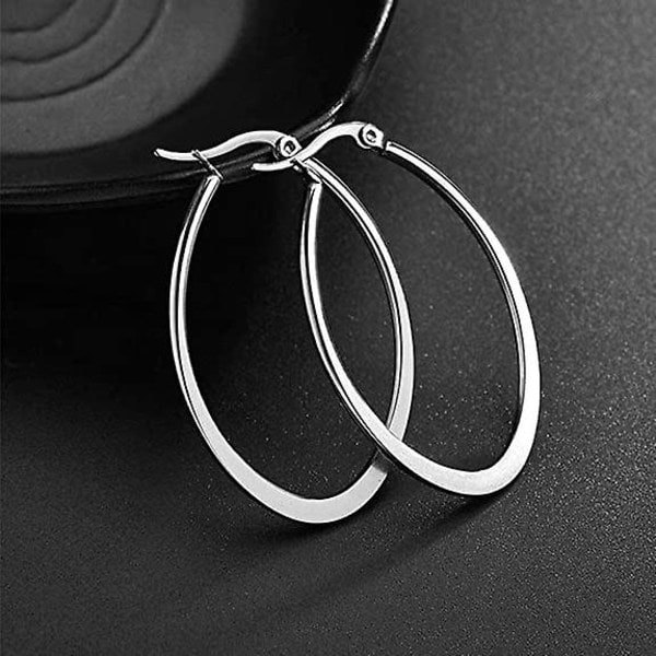 Hoop øreringe kirurgisk titanium rustfrit stål hypoallergeniske cirkel runde hoop øreringe til kvinder x