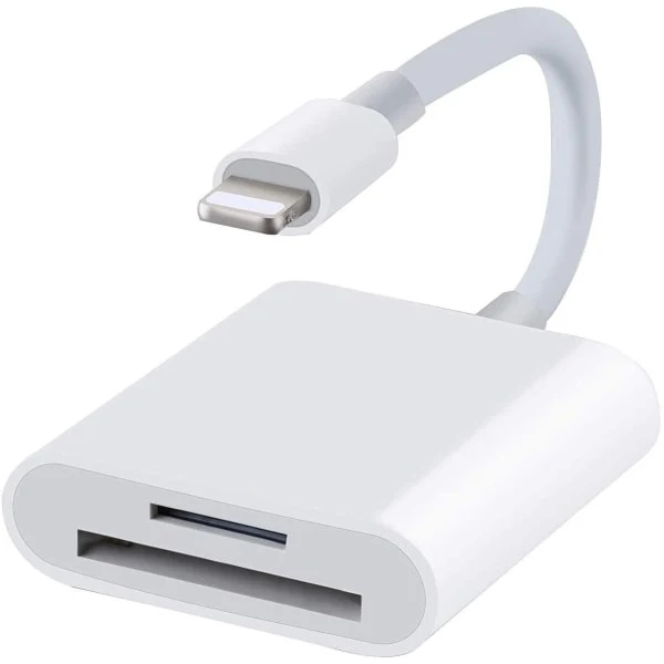 Lightning til SD-kortleser for iPhone Hvit - SD-kortleser Lightning til SD