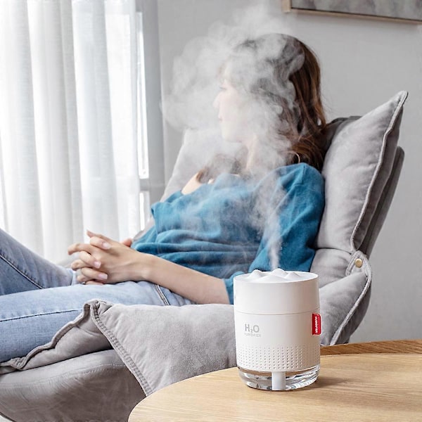 Hydration Companion, Kontinuerlig & Intermittent Spray, Resevänlig Mini Luftfuktare för Skrivbord, Säker Automatisk Avstängning, Uppladdningsbar USB Personlig