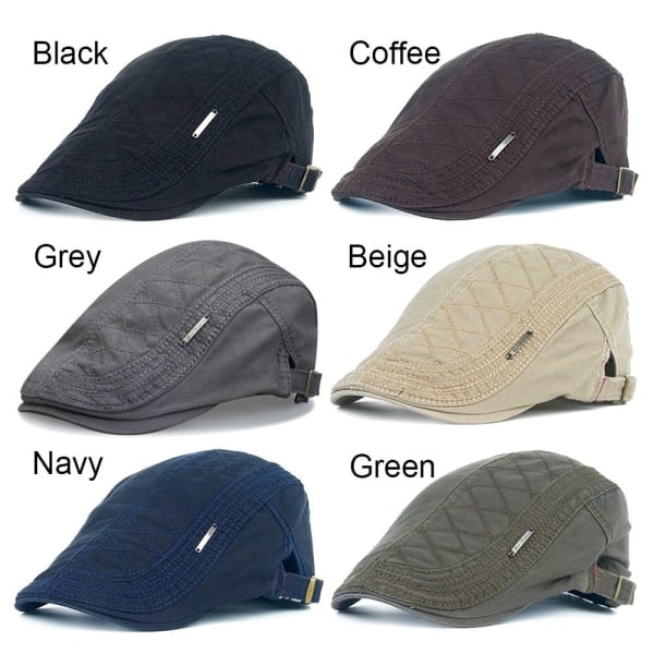 Flat Cap Basker SVART - i lager svart