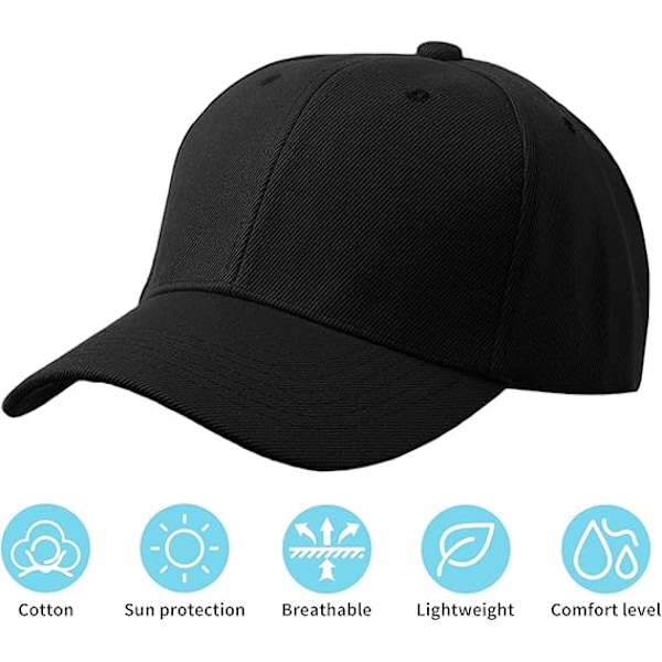Baseballcaps for kvinner, klassisk justerbar flat caps utendørs baseballcaps sportscaps for kvinner
