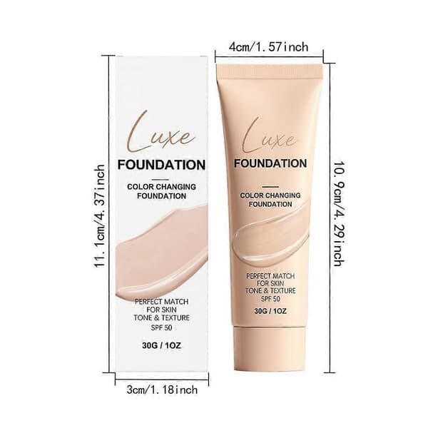 Luxe farveskiftende foundation matcher hudfarve og tekstur perfekt 30ml