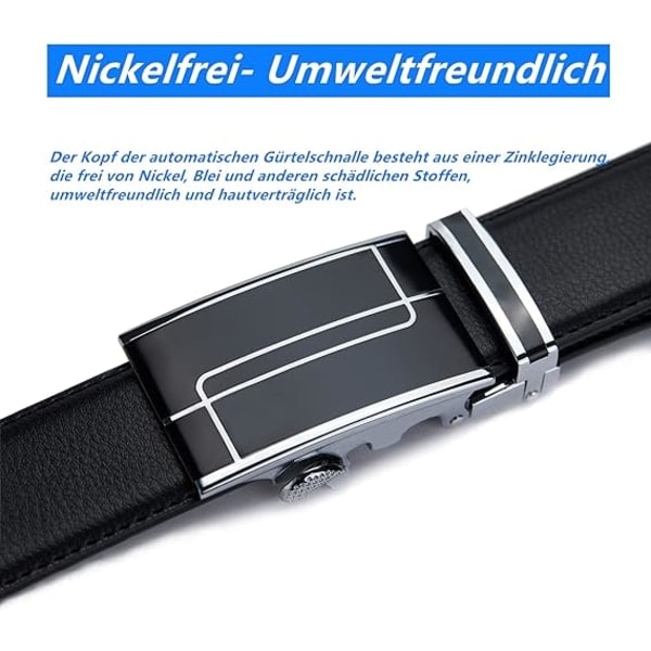 Bælte 110-130cm herre justerbart spændebælte automatisk bælte mænd