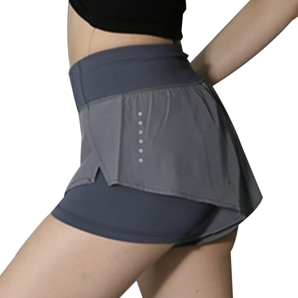 Træningsshorts til kvinder med lommer High Waist Gym Yoga XL