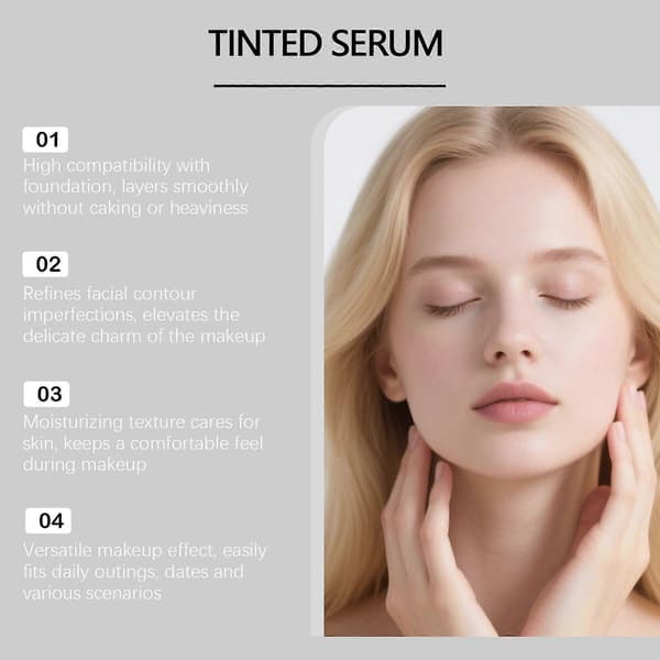 Serum Teint Natural Matte Concealer, 30ml Lett Daglig Foundation Serum