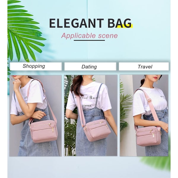 Dame Crossbody Tasker, Multi-lomme Messenger Tasker Skuldertasker Rejsetasker Håndtasker Unisex Egnet til Shopping Rejser Dating Vandring Dagligt