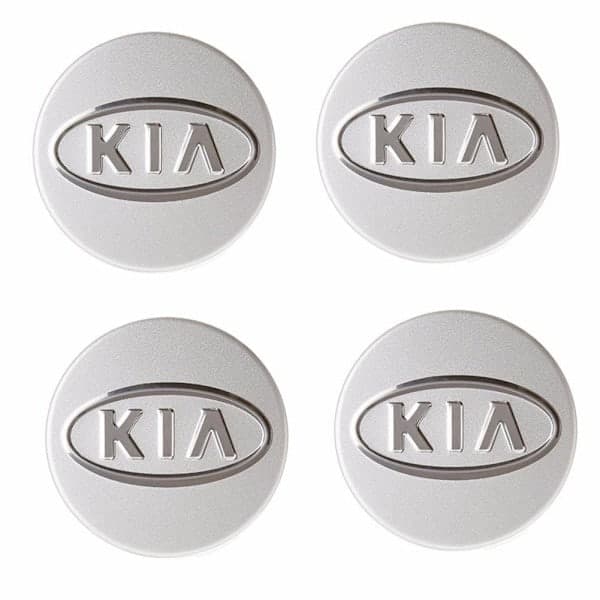 QD-KIA01 - 58MM 4-pack Navkapslar KIA Silver