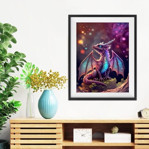 30 x 40 cm, Lohikäärme Timanttimaalaussetti Timanttimaalaus Brodeeraus