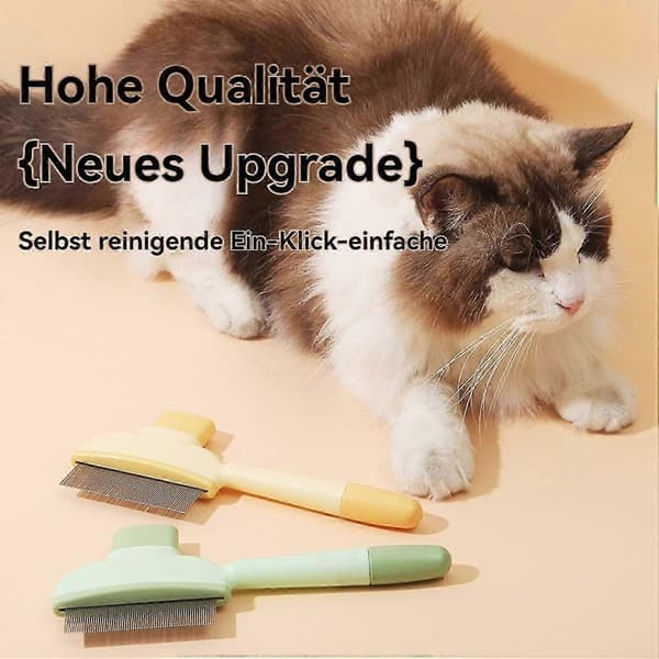 Børste Selvrensende Loppekam til Katte og Hunde, Gul Pels Flash Børste til Fjernelse