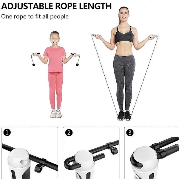 Fitness Revolution, Kuglevægtet Justerbart Speed ​​Sjippetov, 360-graders Kuglelejer for Jævn Rotation, Ergonomisk Skridsikkert Greb til Indendørs Brug