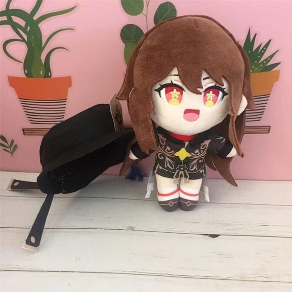 Hu Tao Genshin Impact Plyschleksak, Hu Tao Anime Figur Plyschdocka