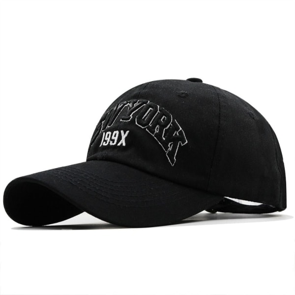 Brevbroderi Baseballkasketter Hatte SORT sort