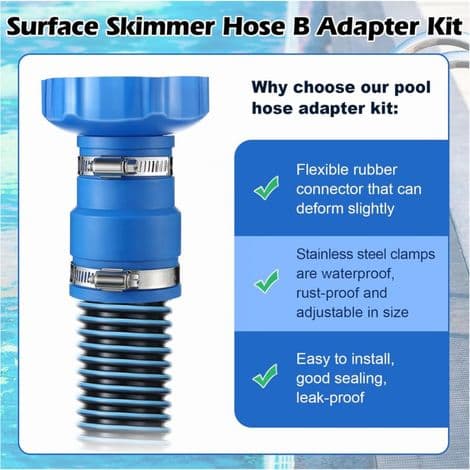 Poolsugeslangeadapter – Erstatningsfitting til Intex Bestway separator slange (grå)