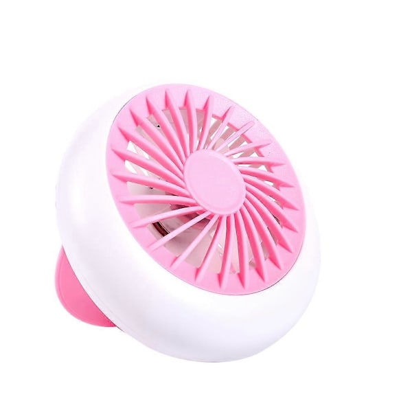 Rundformet USB Smart Lading Utsøkt Vifte Håndholdt Mini Vifte Liten Vifte Rosa