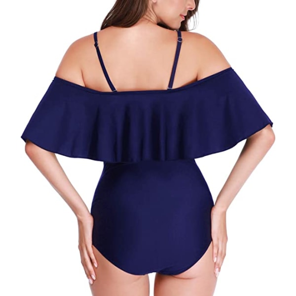 Badkläder för gravida för sommar Dam Bikini Tankini Beachwear Blå L Blue L