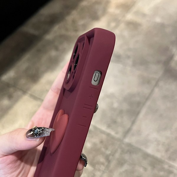 Passar Apple 15 mobilskal iphone16promax fulltäckande anti-fall high-end kärlek 16E Red iPhone16plus