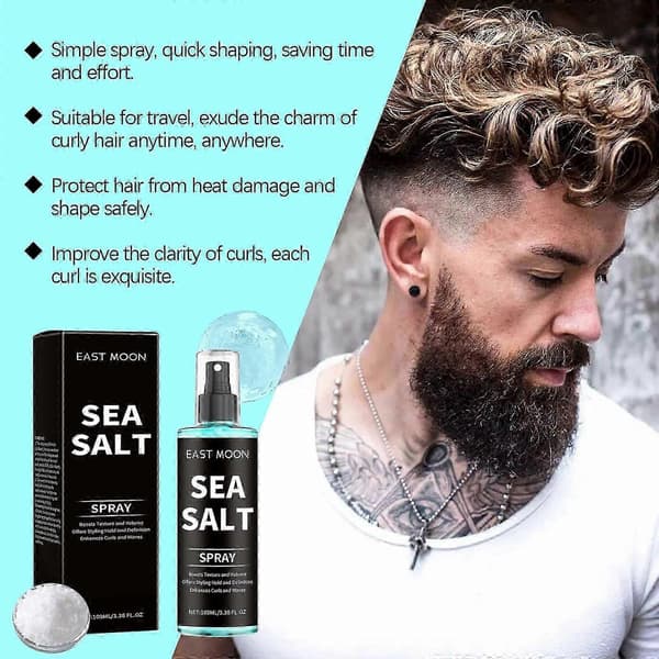 Enkel Beach Waves Spray - Närande, Långvarig Hårtextur & Stil
