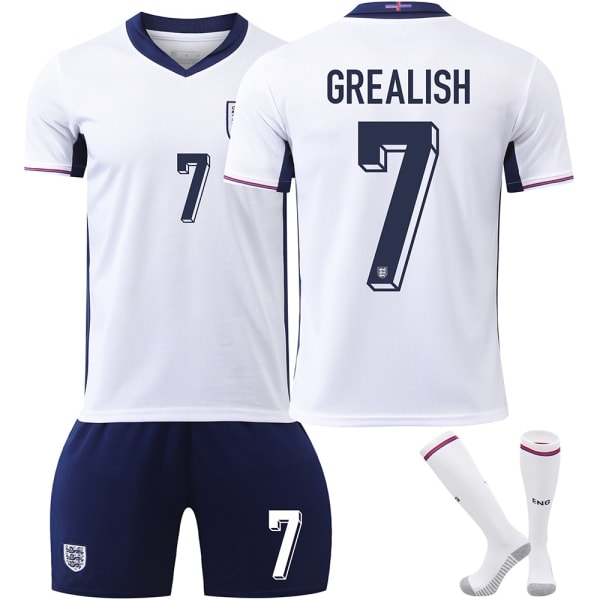 UEFA Euro 2024 England Hjemmefotballdrakt Nr. 7 GREALISH 16