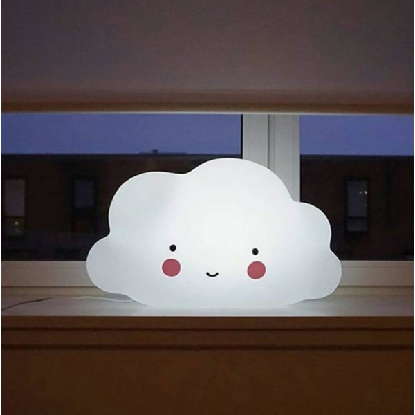 LED Cloud Night Light Batteridrevet Baby Kids Nursery Light (hvid, sky)